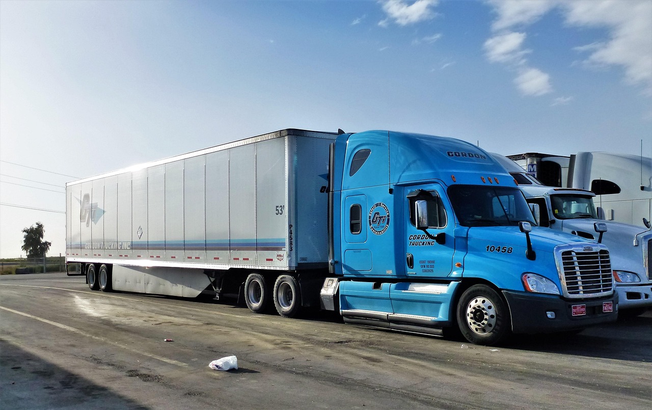 delivery truck logistics warehouse