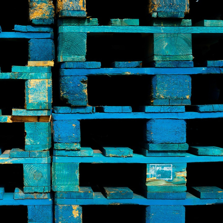 warehouse interior pallets racks